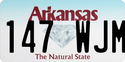 AR license plate 147WJM
