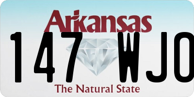 AR license plate 147WJO