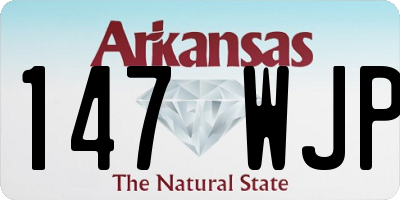 AR license plate 147WJP