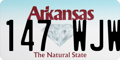 AR license plate 147WJW