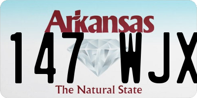 AR license plate 147WJX