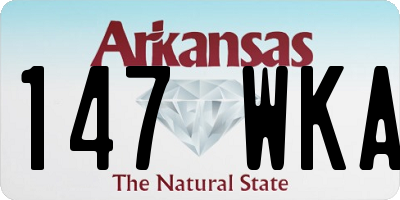 AR license plate 147WKA