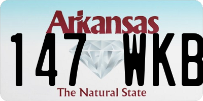 AR license plate 147WKB
