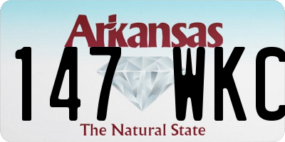 AR license plate 147WKC