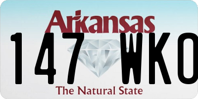 AR license plate 147WKO