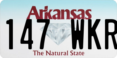 AR license plate 147WKR