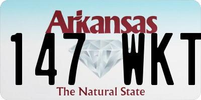 AR license plate 147WKT