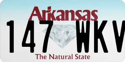 AR license plate 147WKV