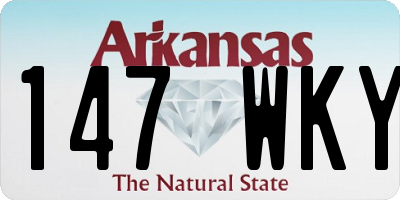 AR license plate 147WKY