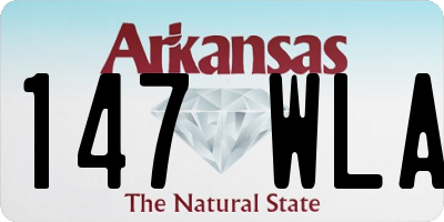 AR license plate 147WLA
