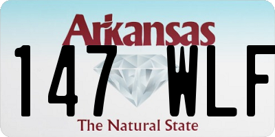 AR license plate 147WLF