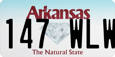AR license plate 147WLW