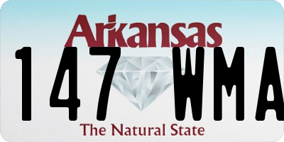 AR license plate 147WMA