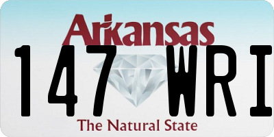 AR license plate 147WRI