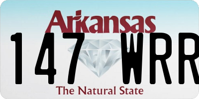 AR license plate 147WRR