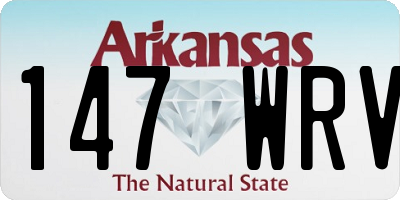 AR license plate 147WRV