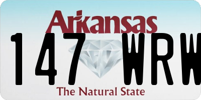 AR license plate 147WRW