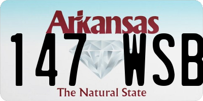 AR license plate 147WSB