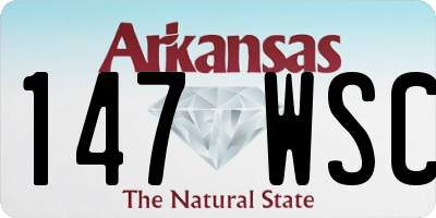 AR license plate 147WSC