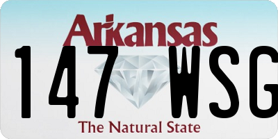 AR license plate 147WSG
