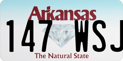 AR license plate 147WSJ
