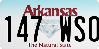 AR license plate 147WSO