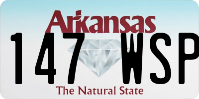 AR license plate 147WSP