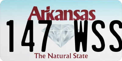 AR license plate 147WSS