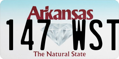 AR license plate 147WST