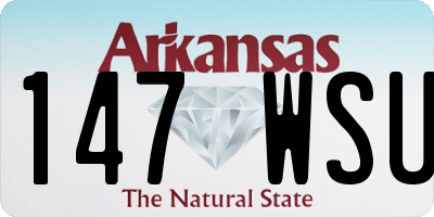 AR license plate 147WSU