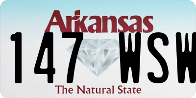 AR license plate 147WSW