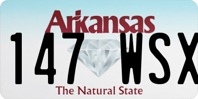 AR license plate 147WSX