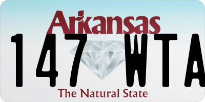 AR license plate 147WTA