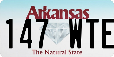AR license plate 147WTE