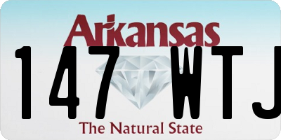 AR license plate 147WTJ