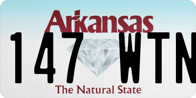 AR license plate 147WTN