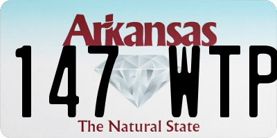 AR license plate 147WTP