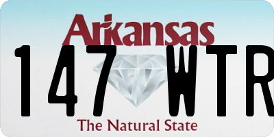 AR license plate 147WTR