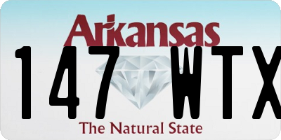 AR license plate 147WTX