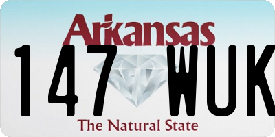AR license plate 147WUK
