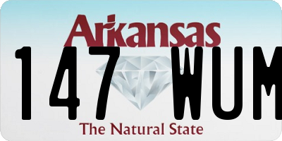 AR license plate 147WUM