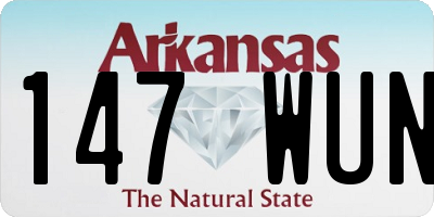AR license plate 147WUN