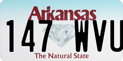 AR license plate 147WVU