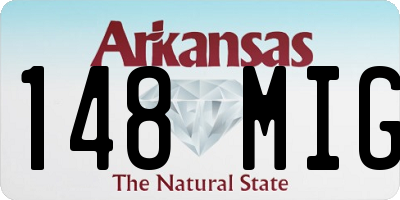 AR license plate 148MIG