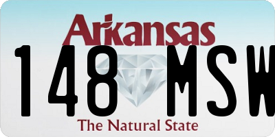 AR license plate 148MSW