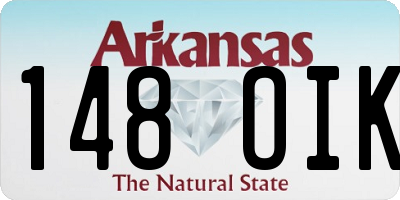 AR license plate 148OIK