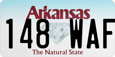 AR license plate 148WAF