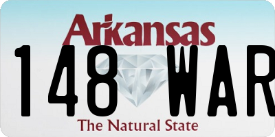 AR license plate 148WAR
