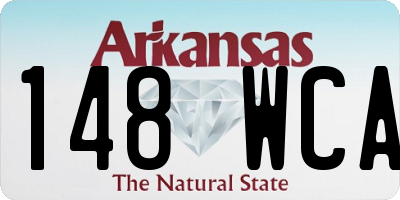 AR license plate 148WCA