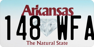 AR license plate 148WFA